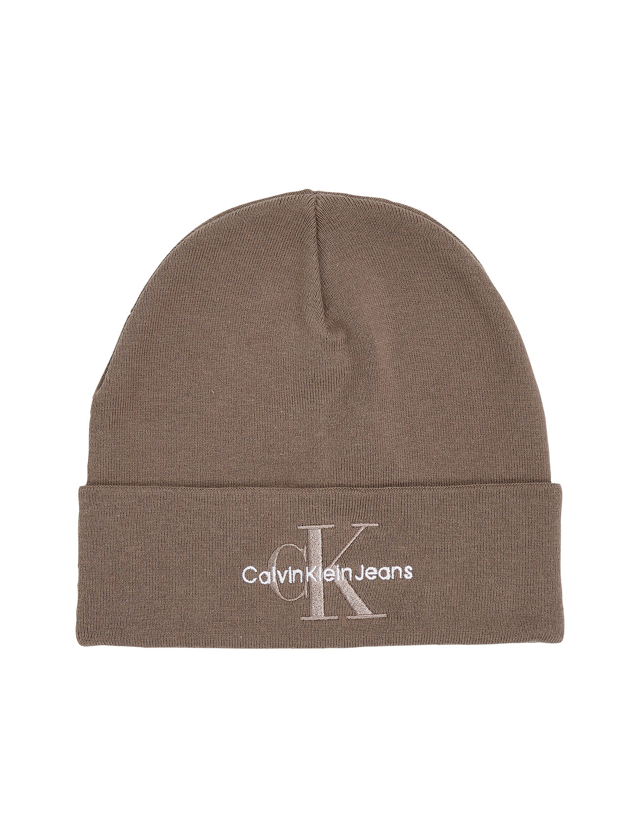 Mono Logo Embro Beanie Brown Calvin Klein