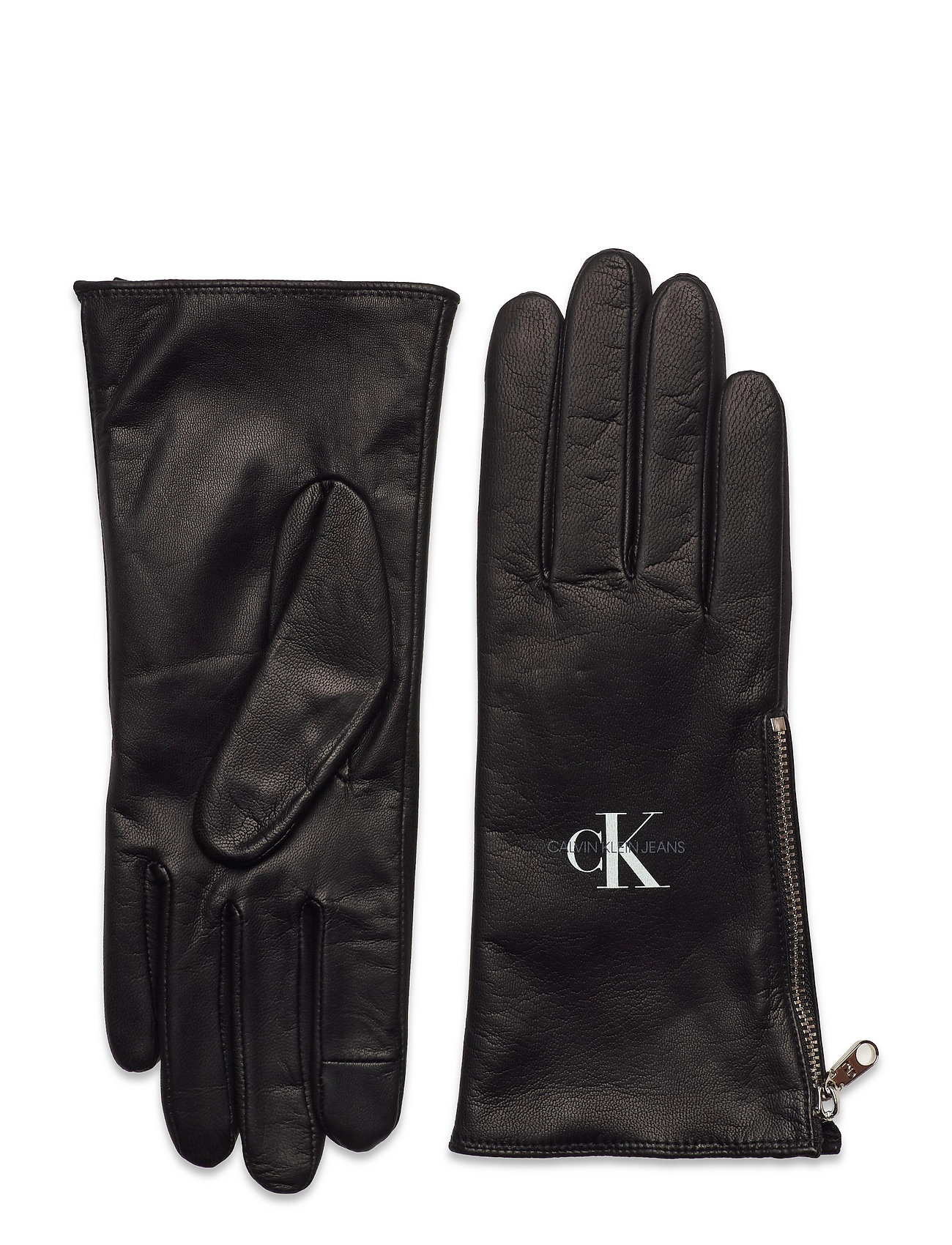 calvin klein gloves leather