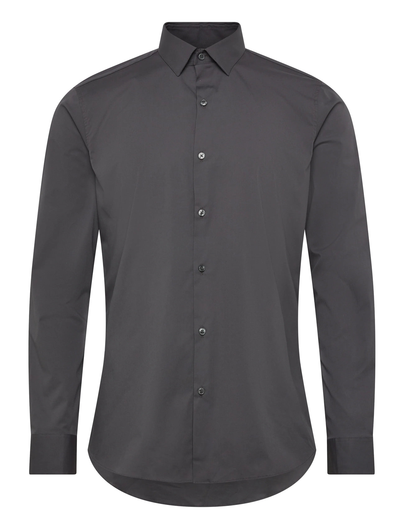 CALVIN KLEIN Slim Essentials Poplin Str Sld Grau - 38 - Herren