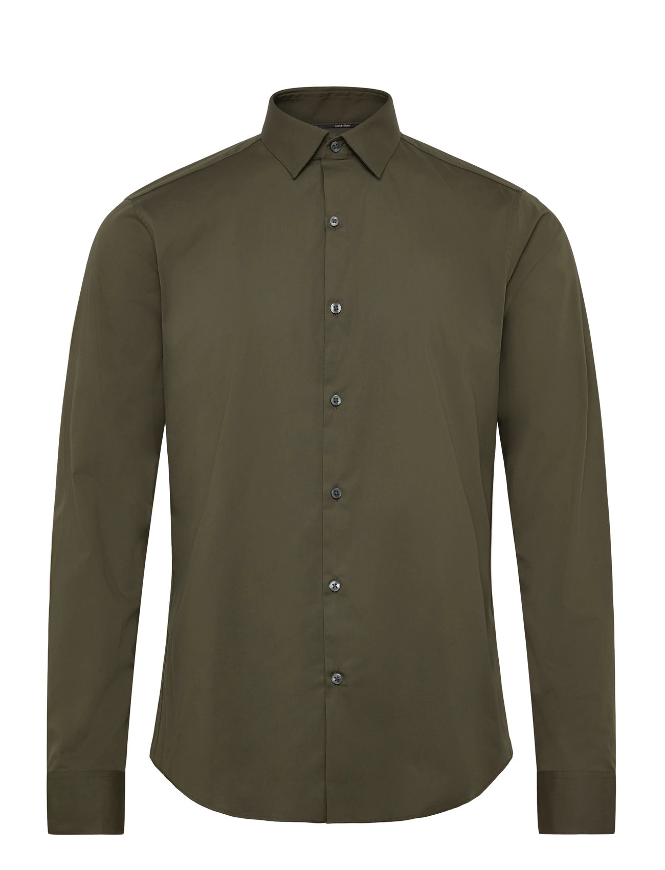 CALVIN KLEIN Slim Essentials Poplin Str Sld Khaki - 38 - Herren