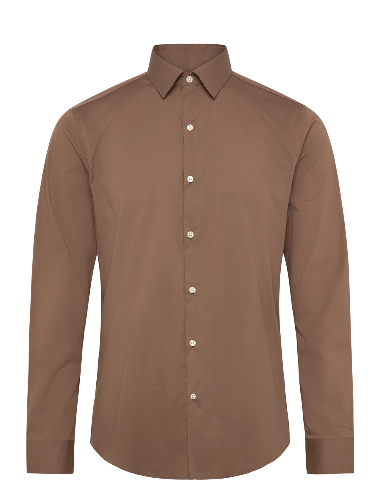 CALVIN KLEIN Slim Essentials Poplin Str Sld Braun - 40 - Herren