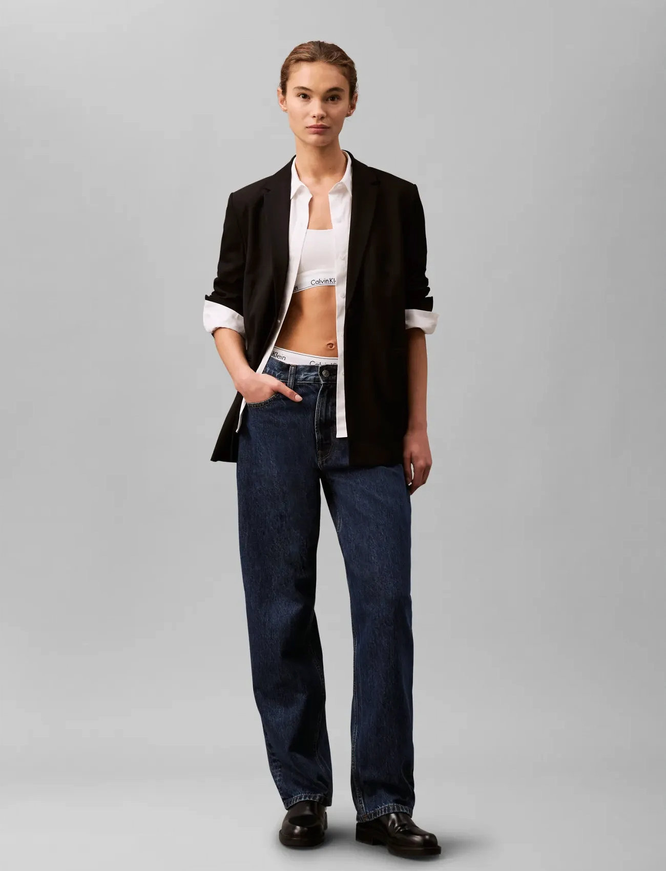 Calvin Klein Hero Blazer - Good 2, 36, Black, Blazere > Enkeltradede Blazere, Dame