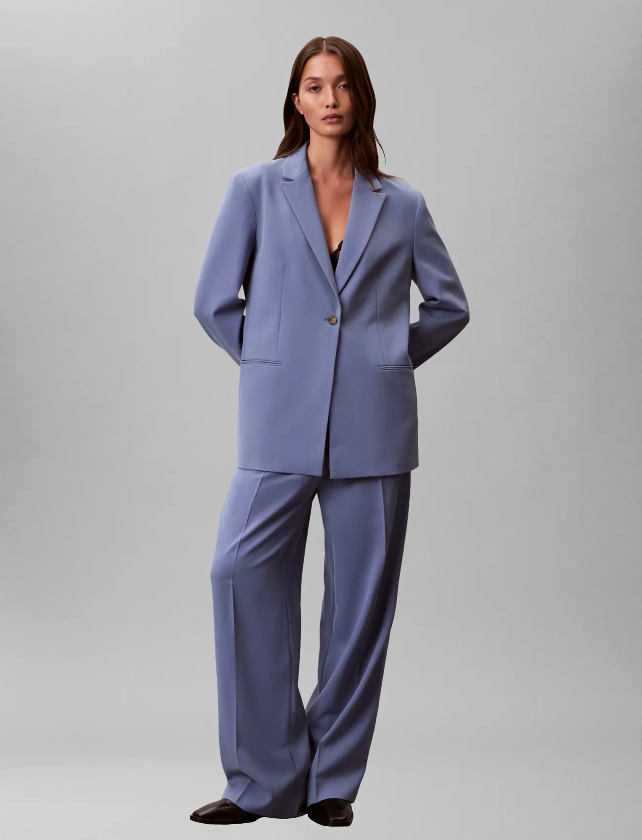Calvin Klein Hero Blazer - Good 2, 36, Blue, Blazere > Enkeltradede Blazere, Dame