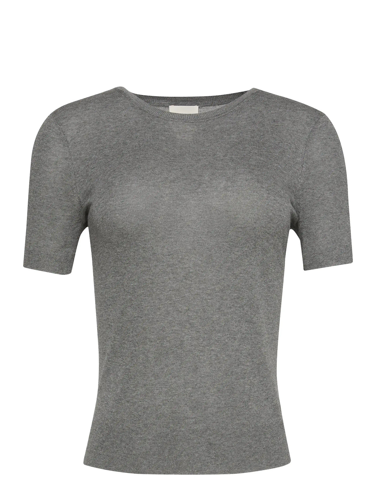 CALVIN KLEIN Fine Gauge Viscose Kurz Sleeve Grau - XS - Damen