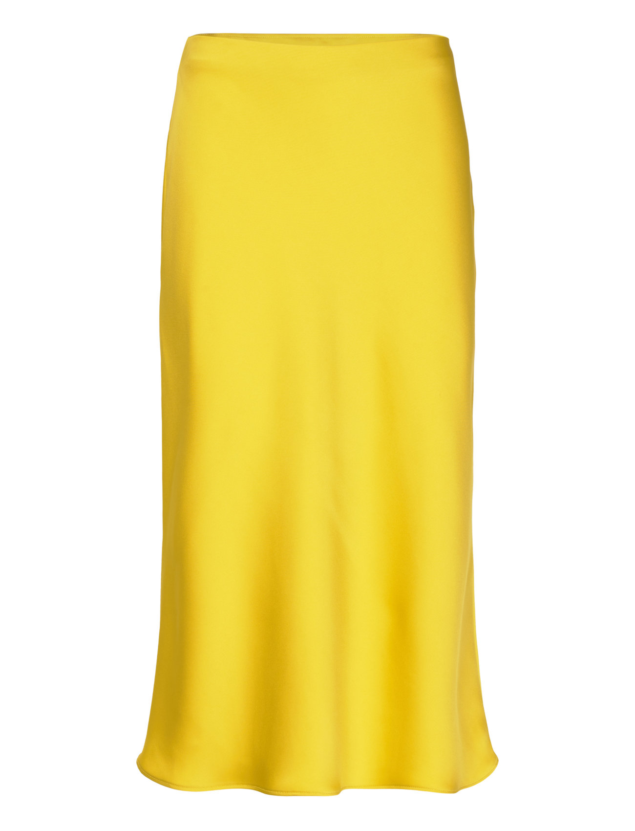 Calvin Klein Matte Shine Satin Midi Skirt Gul