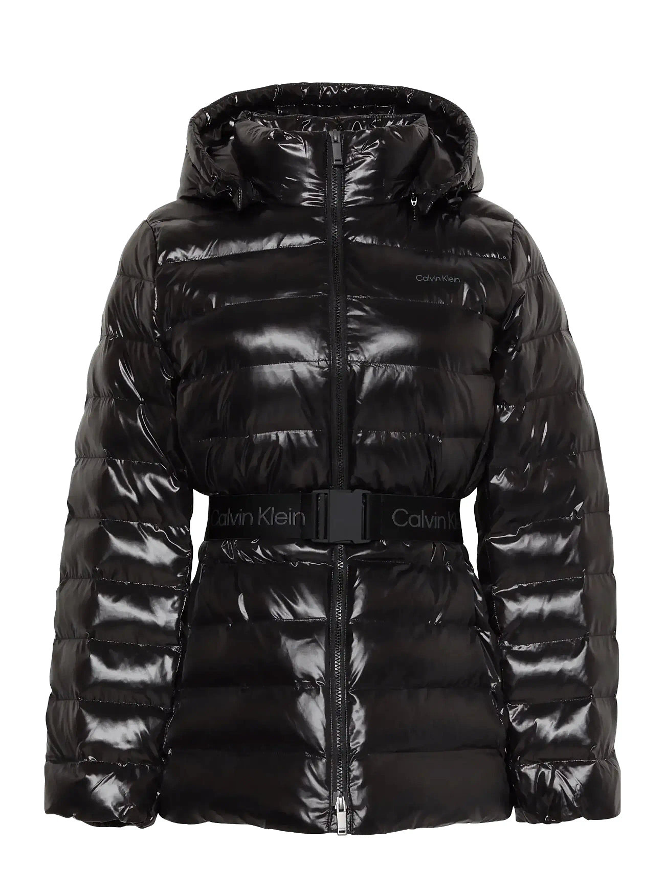 CALVIN KLEIN Belted Lightweight Puffer Schwarz - XXL - Damen