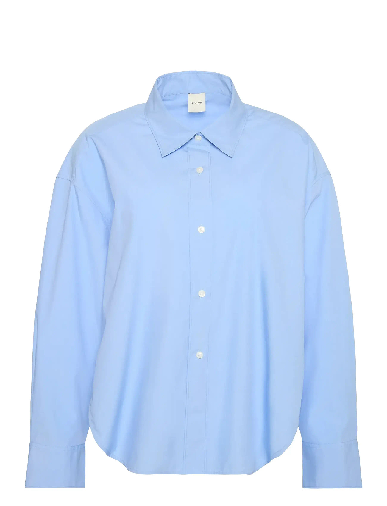 CALVIN KLEIN Crisp Poplin Oversized Cropped S Blau - XXL - Damen