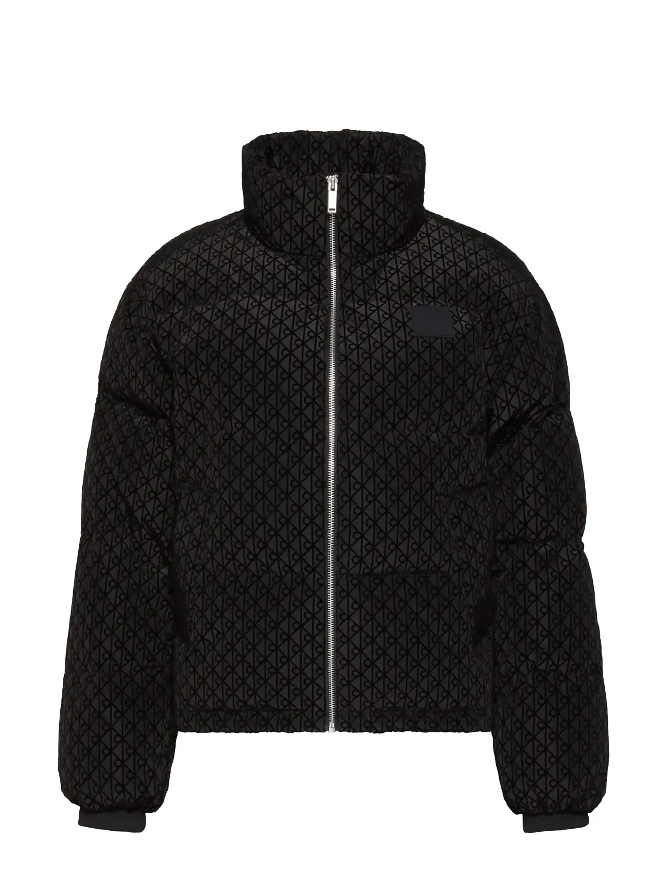 CALVIN KLEIN Aop Mid Weight Down Puffer Jacke Schwarz - XL - Damen