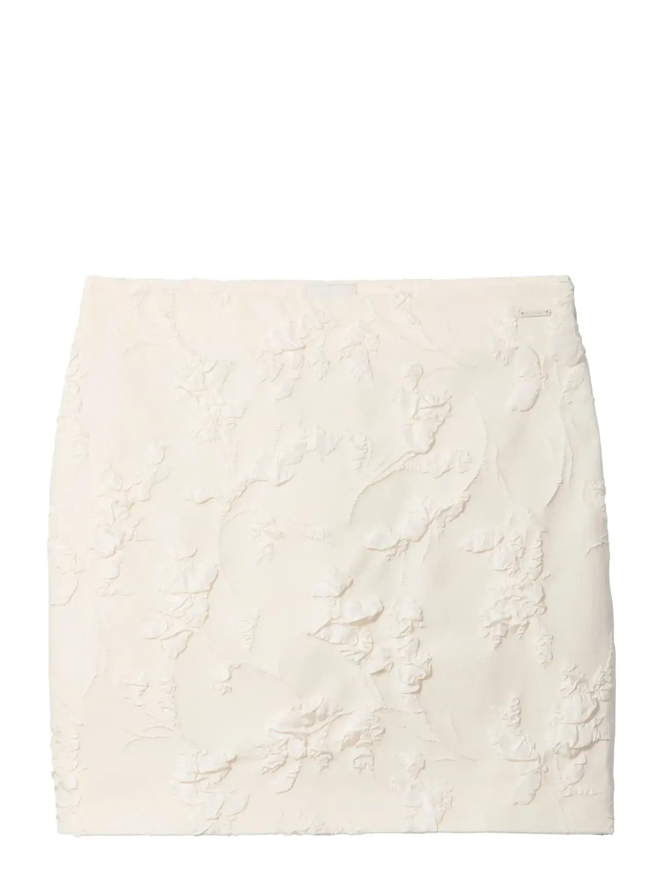 CALVIN KLEIN Cloque Mini Rock Cream - 36 - Damen