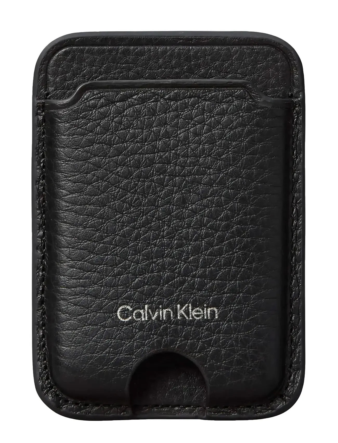 Calvin Klein Foil Emboss Magnetic Phone Case, One Size, Black, Mobiltilbehør-Covers > Telefontasker, Herre