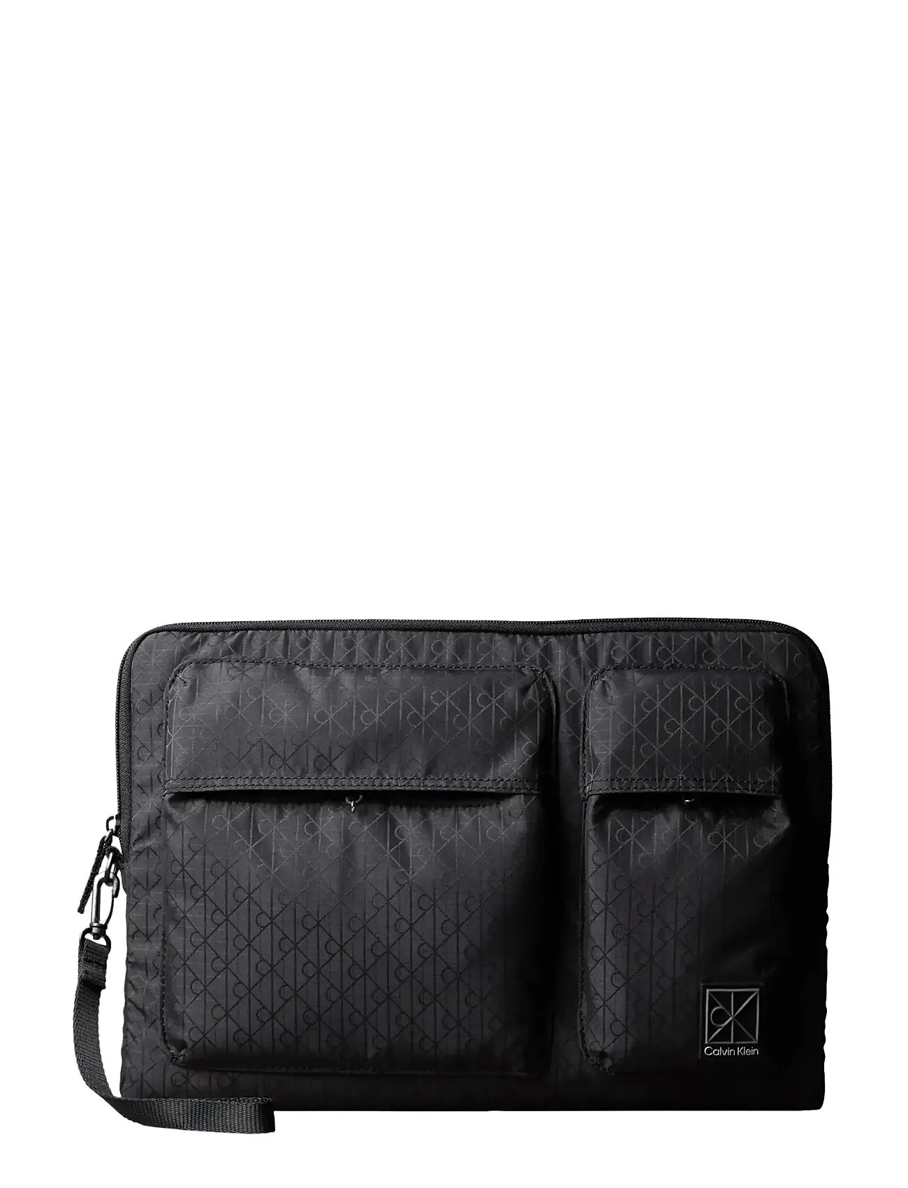 Calvin Klein Utility Emblem Laptop Sleeve W/, One Size, Black, Tasker > Computertasker, Herre