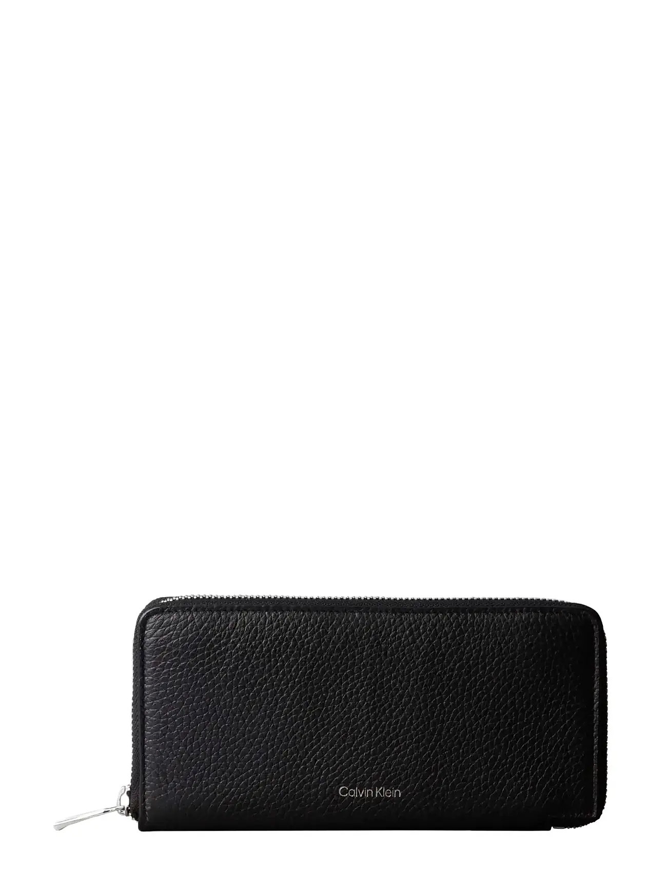 Calvin Klein Foil Emboss Long Zip Around, One Size, Black, Kortholdere & Punge > Punge, Dame