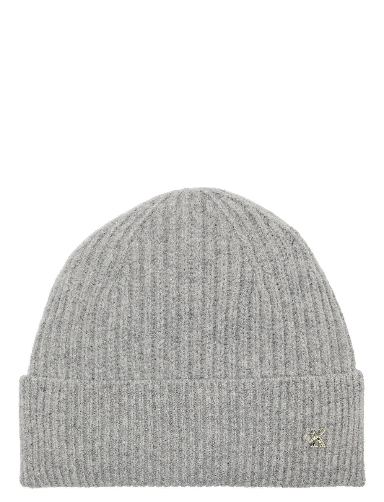 CALVIN KLEIN Ck Metal Wolle Pudelmütze Grau - One Size - Herren
