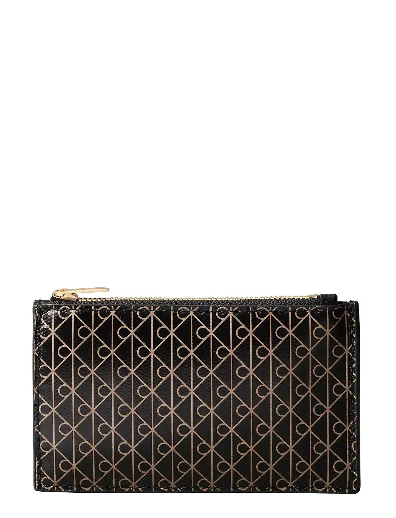 Calvin Klein Emblem Aop Top Zip Cardcase, One Size, Black, Kortholdere Og Punge > Kortholder, Dame