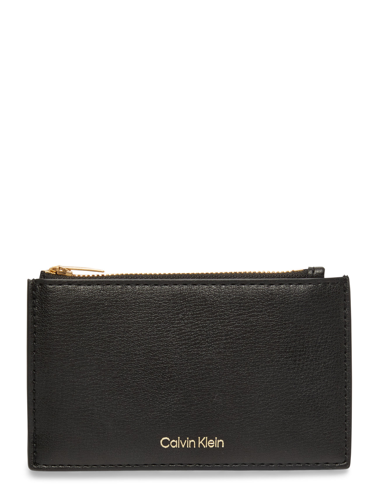 Calvin Klein Foil Logo Top Zip Cardcase, One Size, Black, Kortholdere Og Punge > Kortholder, Dame