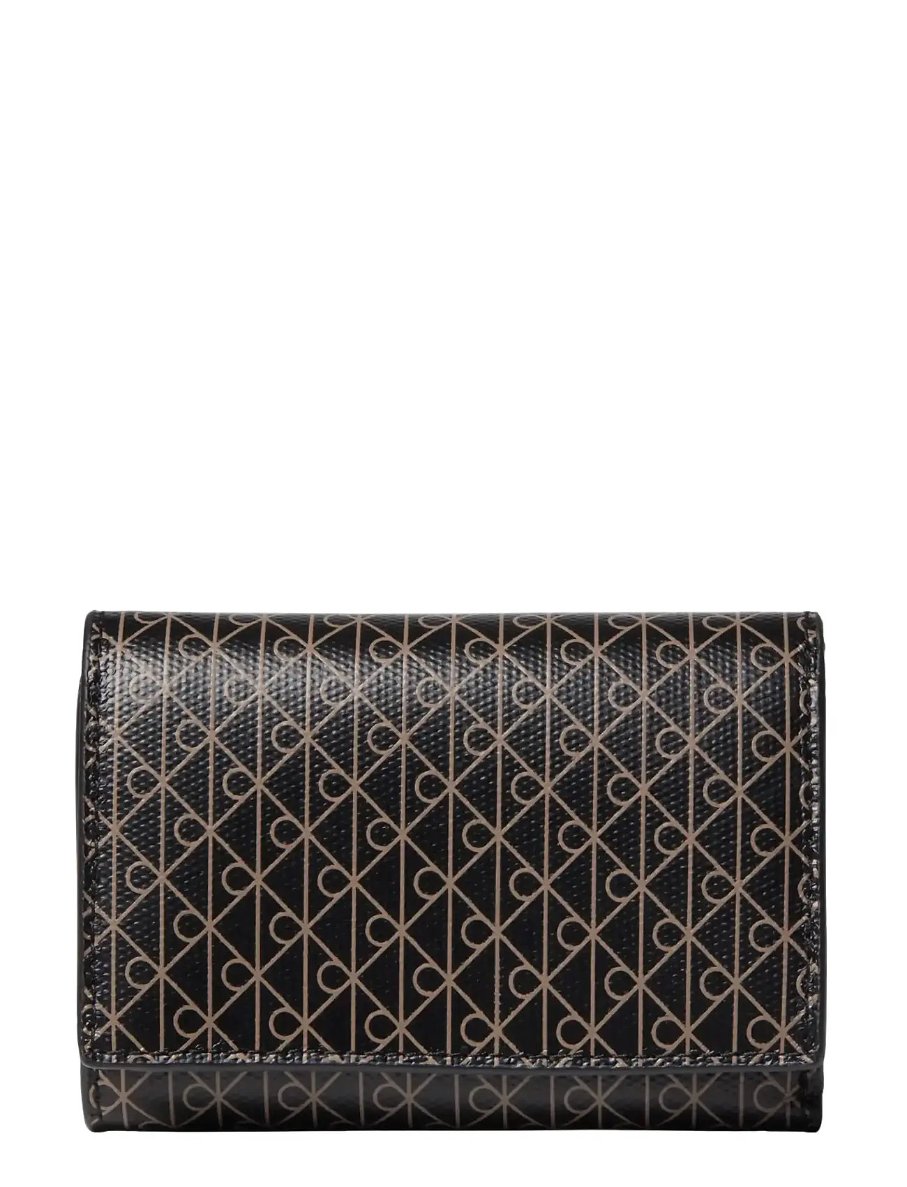 Calvin Klein Emblem Aop Trifold W/ Zip Pocket, One Size, Black, Kortholdere & Punge > Punge, Dame