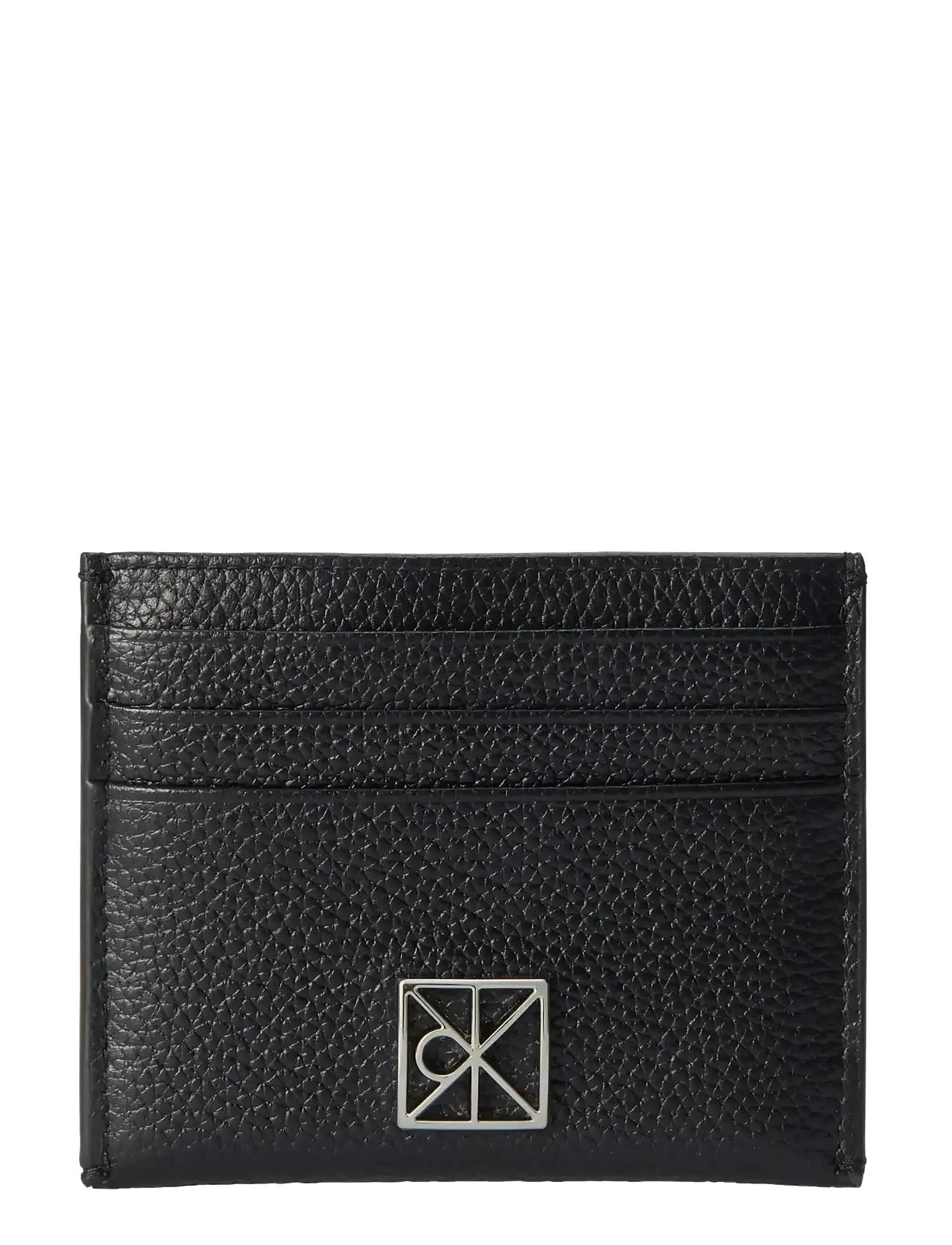 Calvin Klein Emblem Hw Pebble Cardholder, One Size, Black, Kortholdere Og Punge > Kortholder, Dame