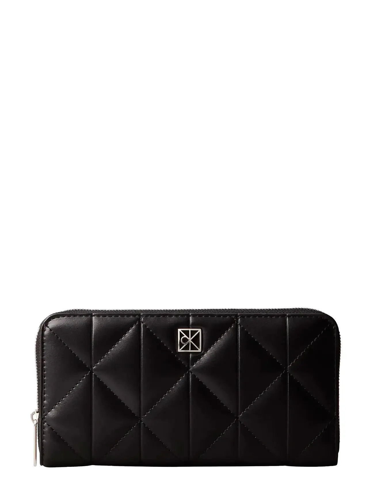 CALVIN KLEIN Quilted Long Zip Around Schwarz - One Size - Damen