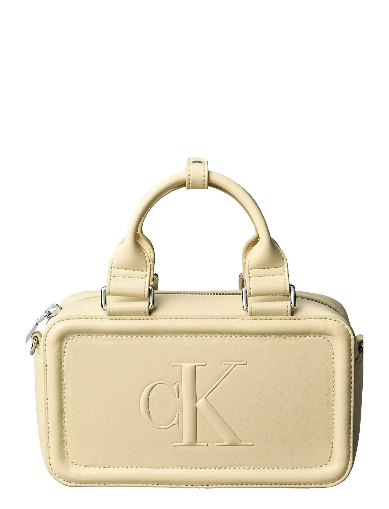 CALVIN KLEIN Bold Ck Elongated Mini Tote Cream - One Size - Damen