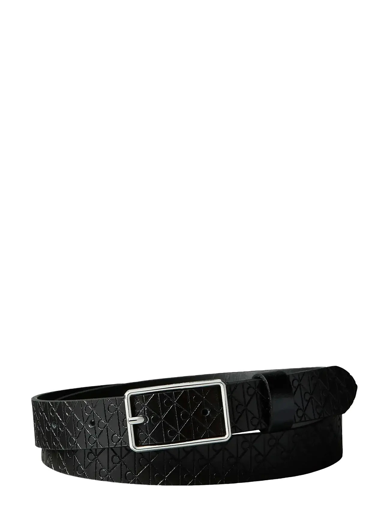 Calvin Klein Square Buckle Aop Strap 25Mm, 90, Black, Belts > Casual Belt, Dame