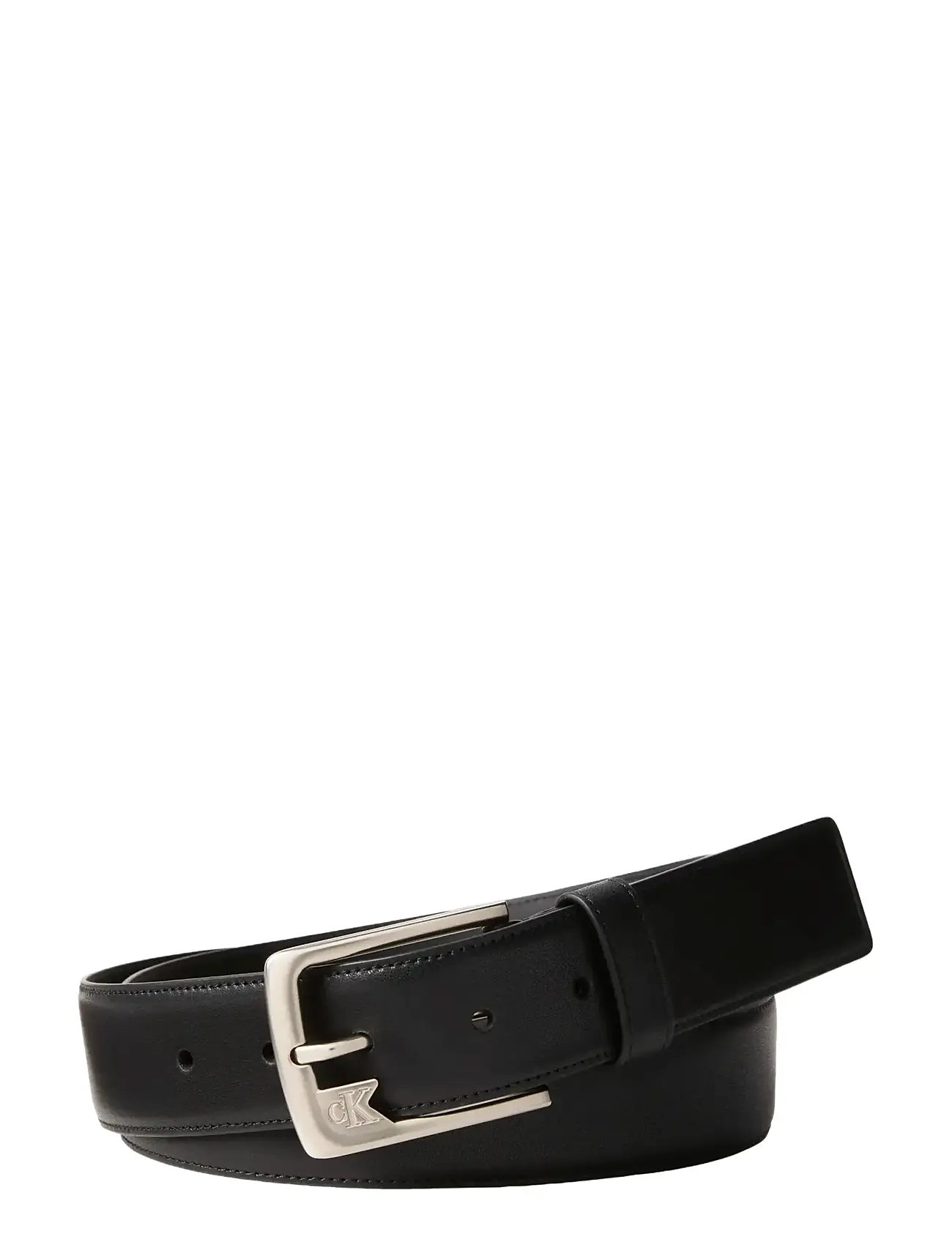 Calvin Klein Oval Buckle Shiny Strap 15Mm, 80, Black, Belts > Casual Belt, Dame