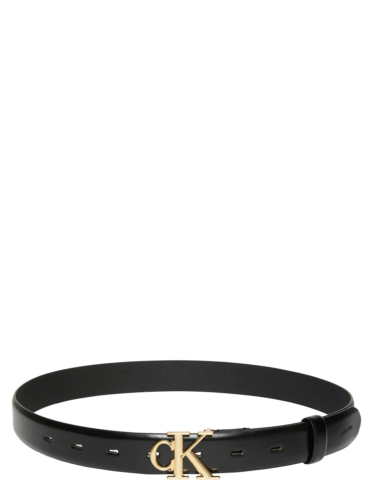 Calvin Klein Round Ck Buckle 30Mm Belt Smooth, 75, Black, Belts > Casual Belt, Dame