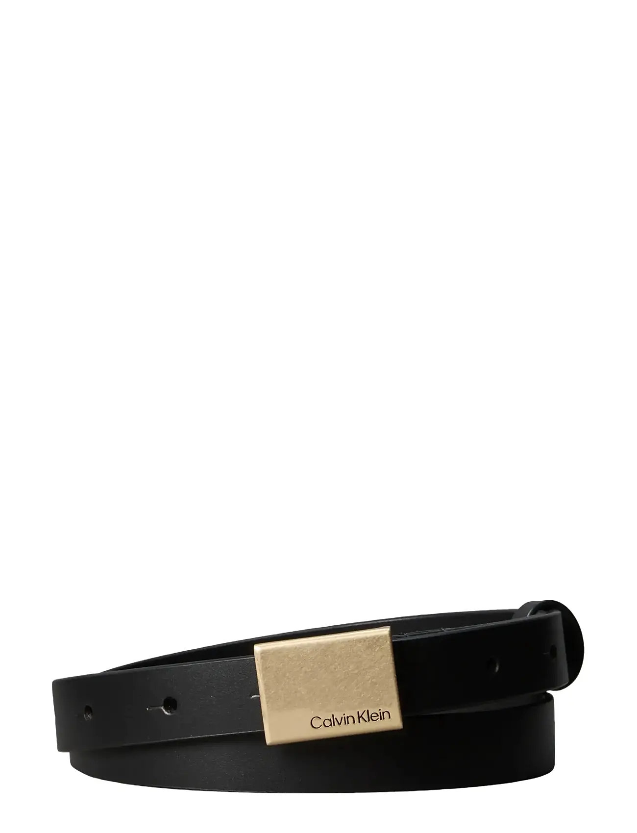 Calvin Klein Titlecase Plaque Belt 20Mm, 95, Black, Belts > Casual Belt, Dame