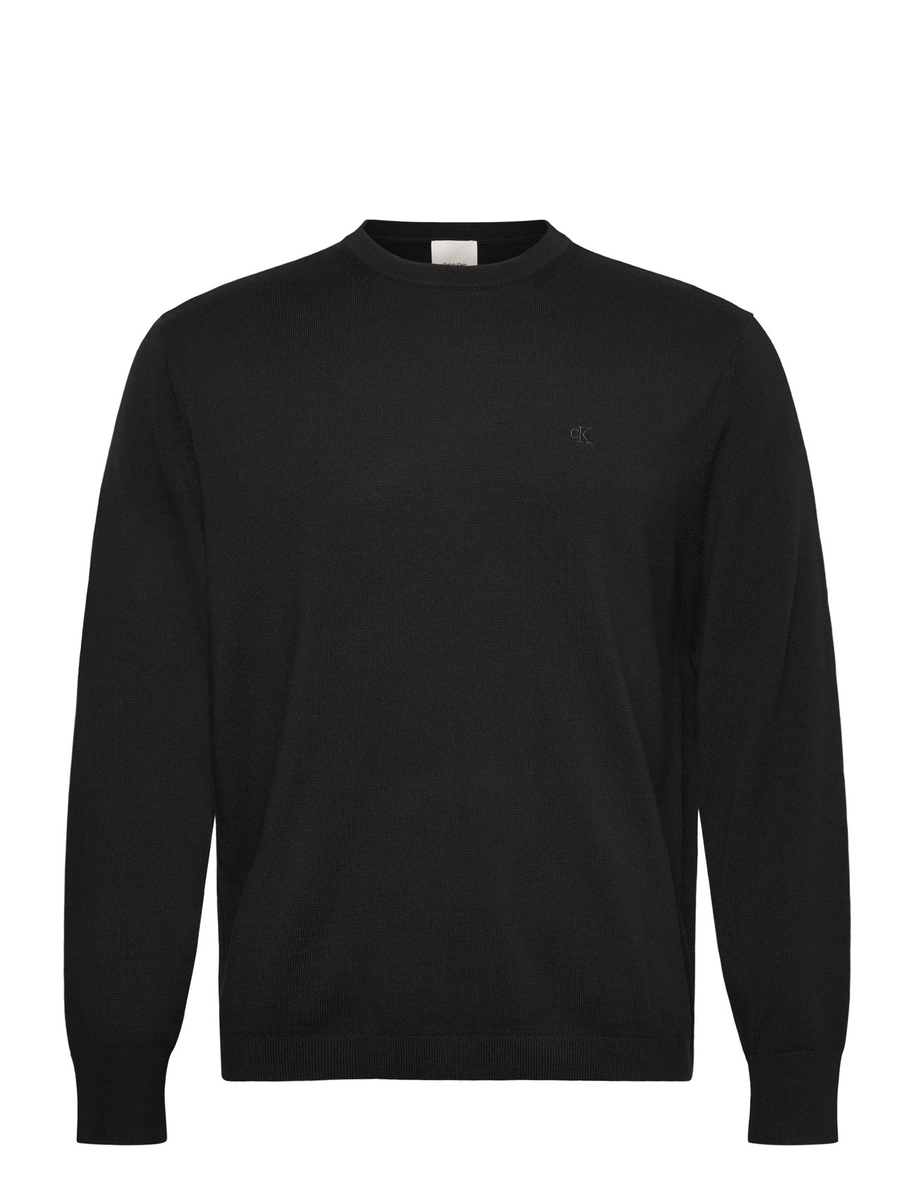 CALVIN KLEIN Ls 100% Merino Crew 14Gg Schwarz - XL - Herren