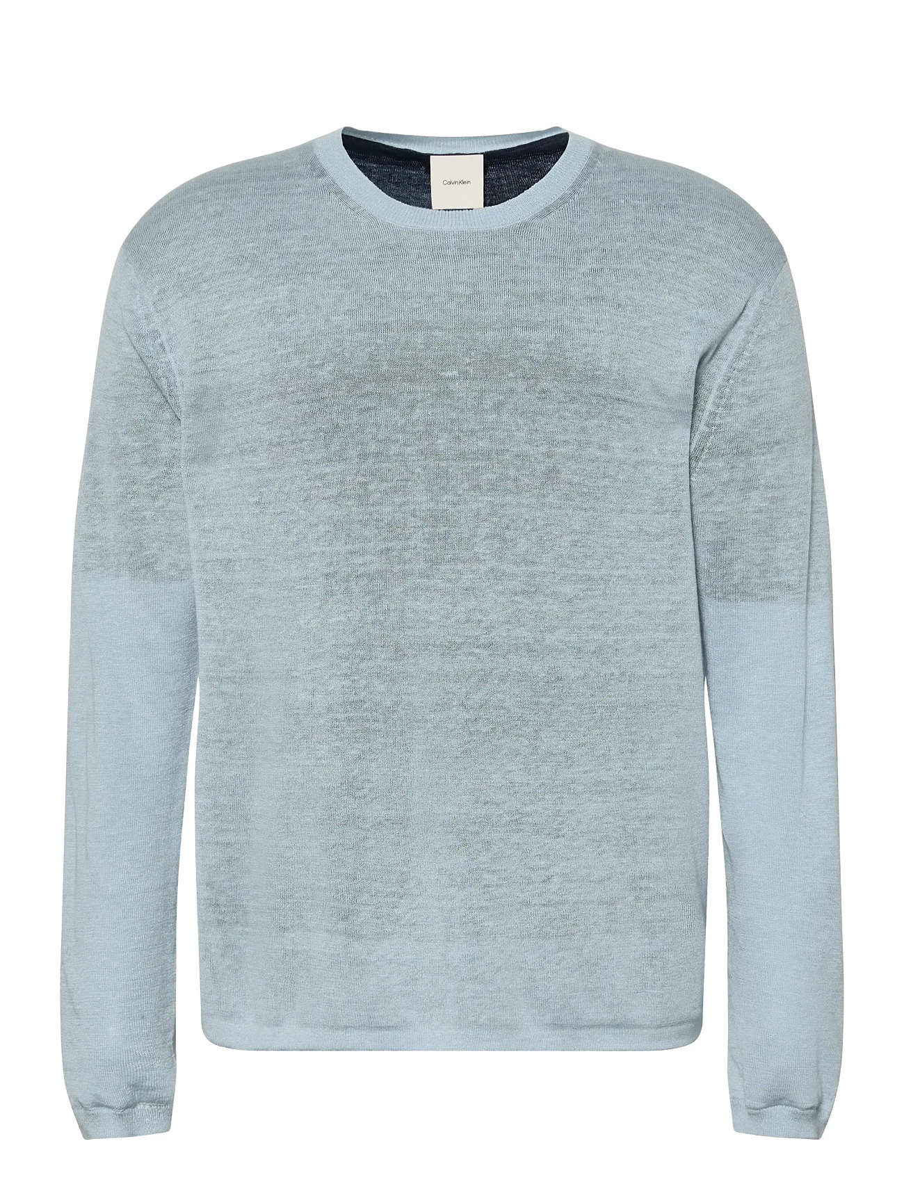 CALVIN KLEIN Ls Double Layer Archive Linen Sw Blau - L - Herren