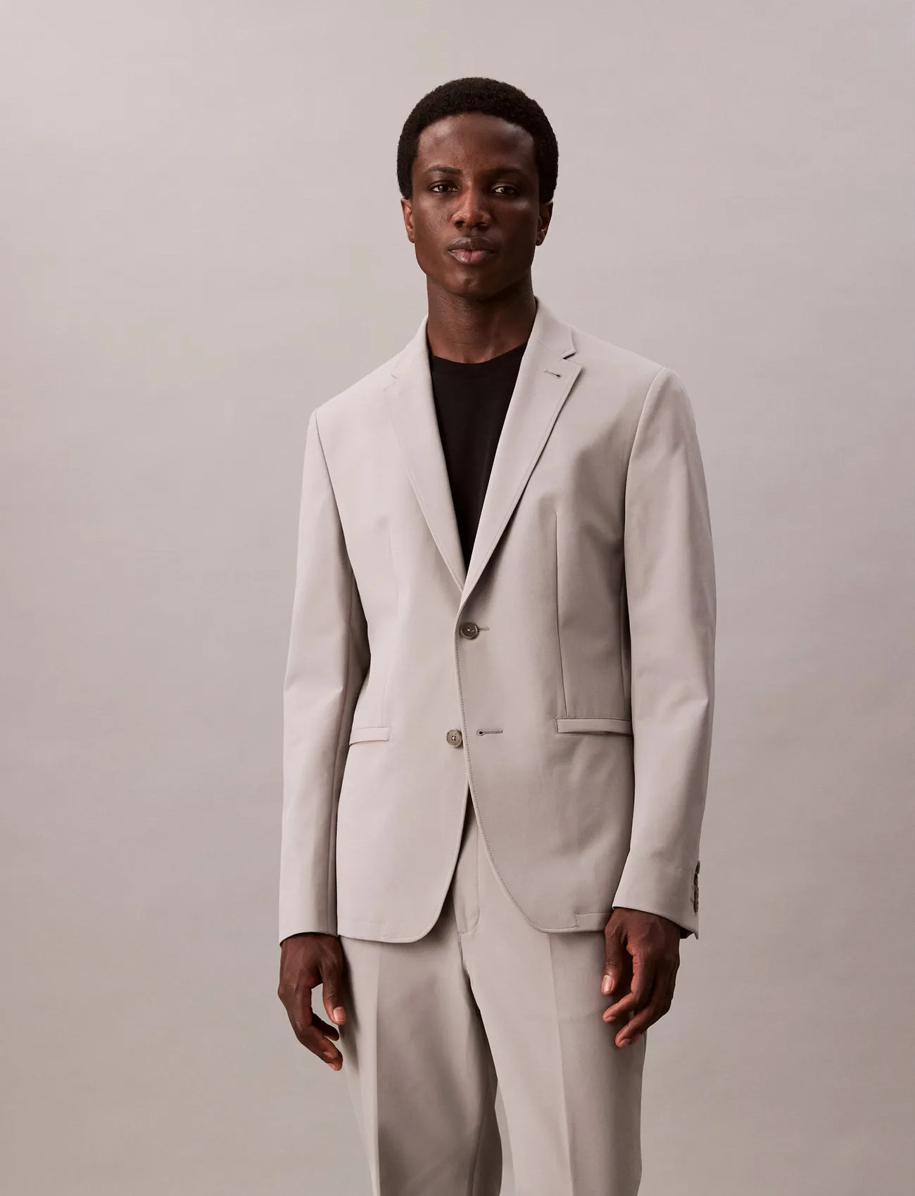 Calvin Klein Ls Tech Classic Blazer, M, Grey, Blazere > Enkeltradede Blazere, Herre