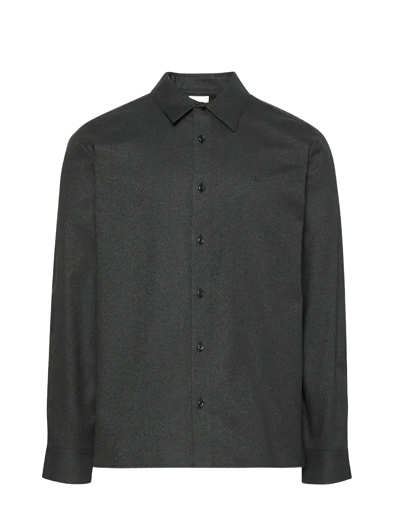 CALVIN KLEIN Ls Melange Flannel Easy Shirt Grau - M - Herren