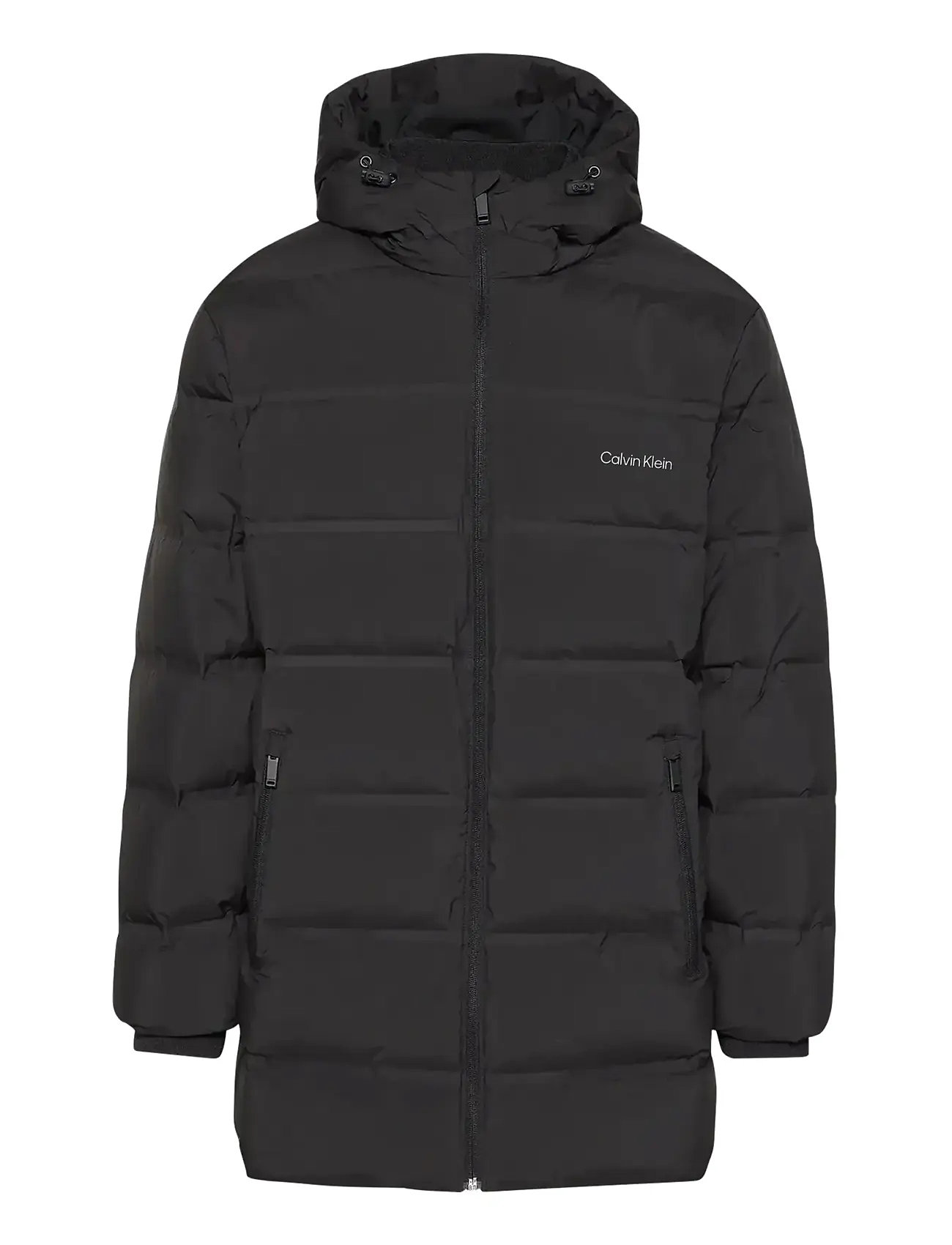 CALVIN KLEIN Ls Bonded Chnnld Long Hooded Puf Schwarz - L - Herren