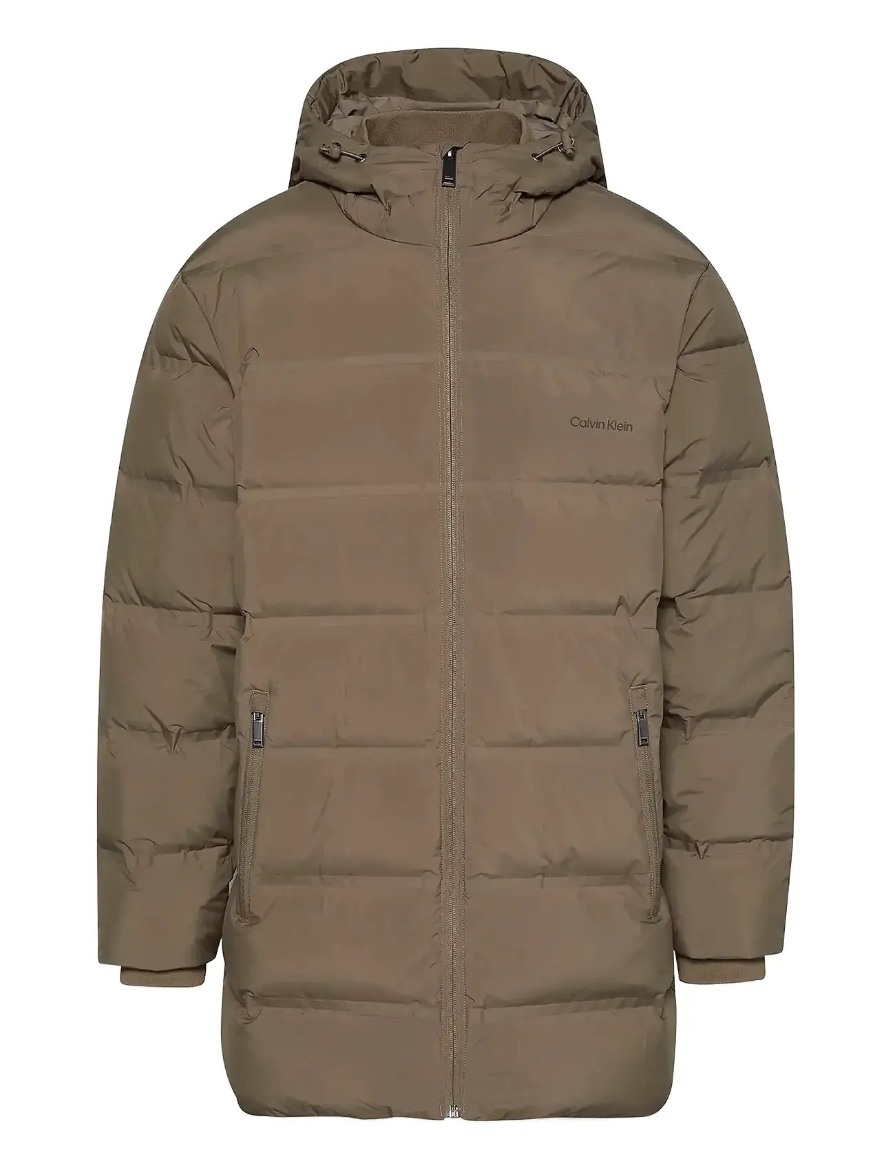 CALVIN KLEIN Ls Bonded Chnnld Long Hooded Puf Braun - L - Herren