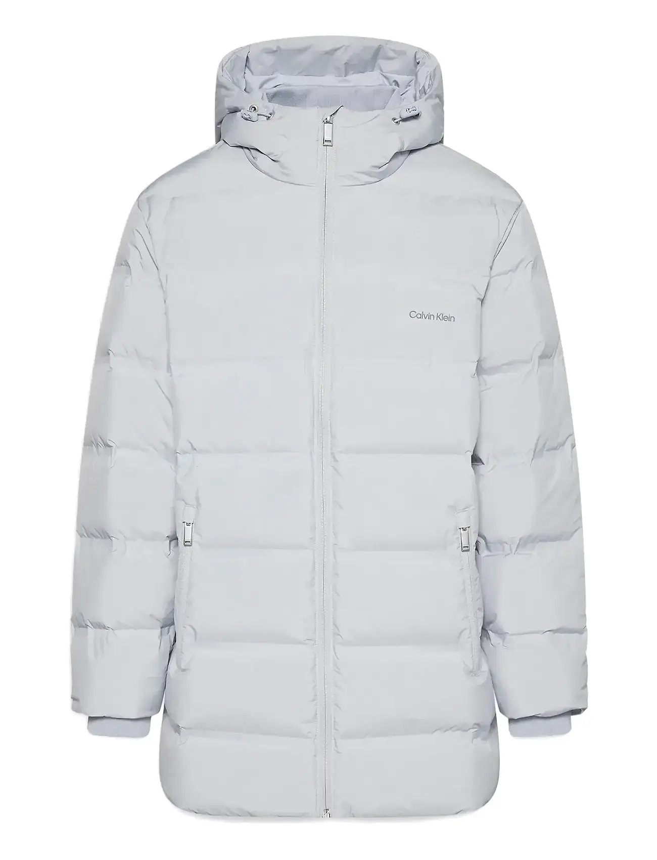 CALVIN KLEIN Ls Bonded Chnnld Long Hooded Puf Grau - L - Herren