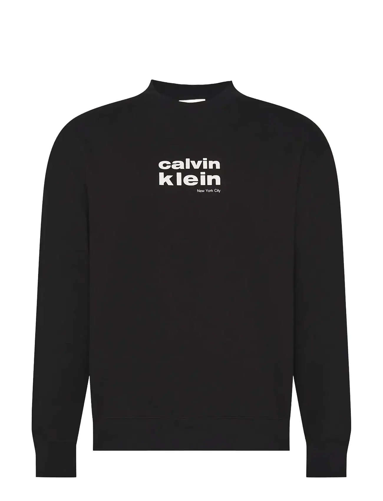 CALVIN KLEIN Ls 350Fleece Retro Graphic Crewn Schwarz - S - Herren