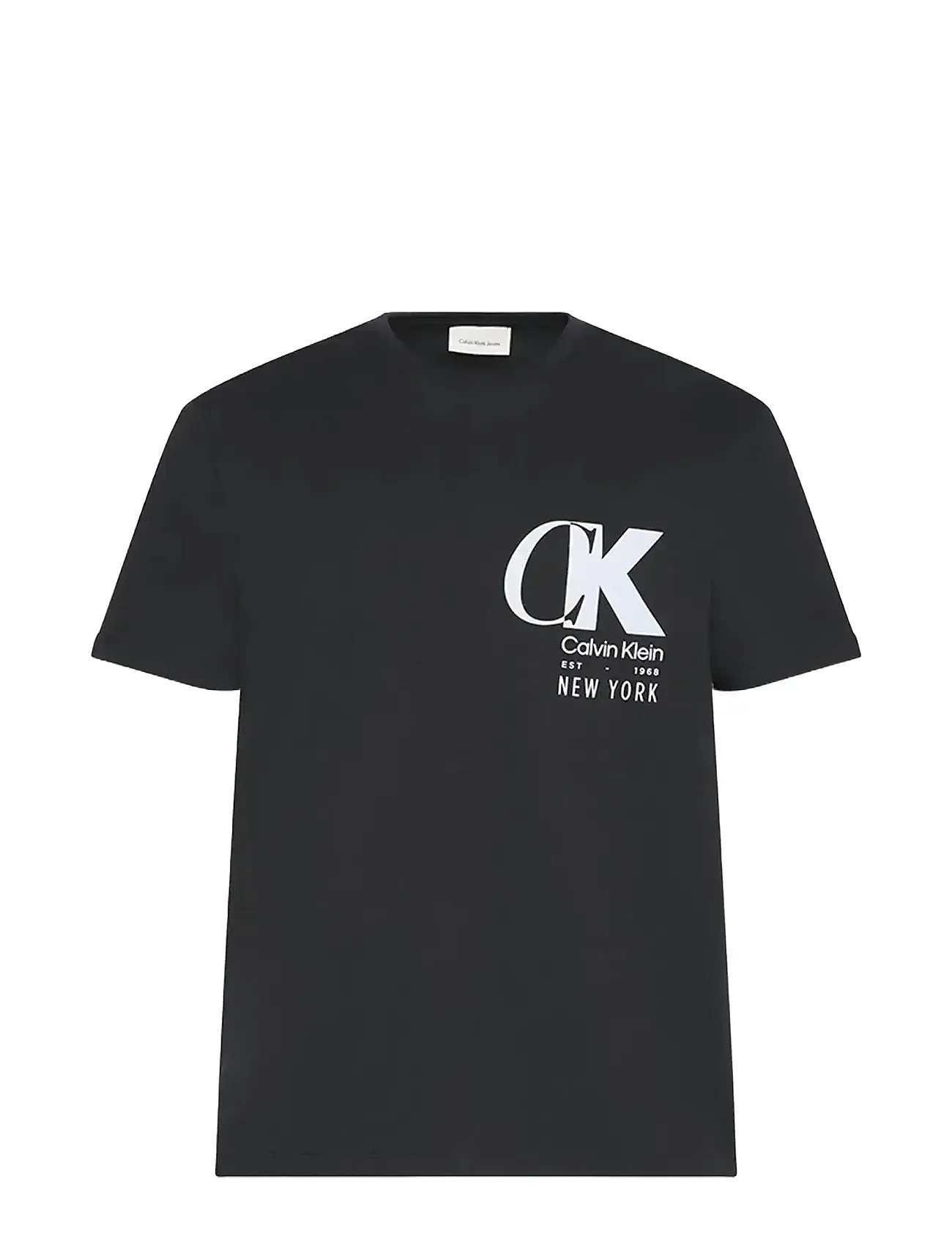 CALVIN KLEIN Ss 20S Eu Ck Overlap Graphic Tee Schwarz - M - Herren