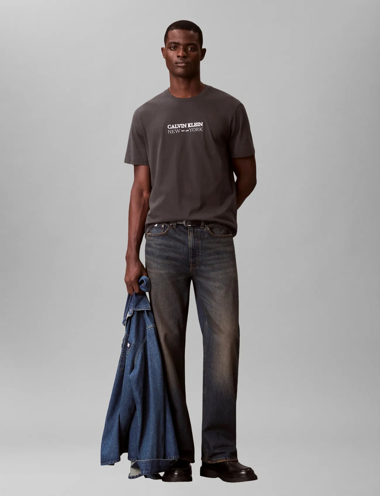 Calvin Klein Ss 20S Whsl Sp Cklein Ny Graphic, M, Khaki green, T-Shirts > Kortærmede, Herre