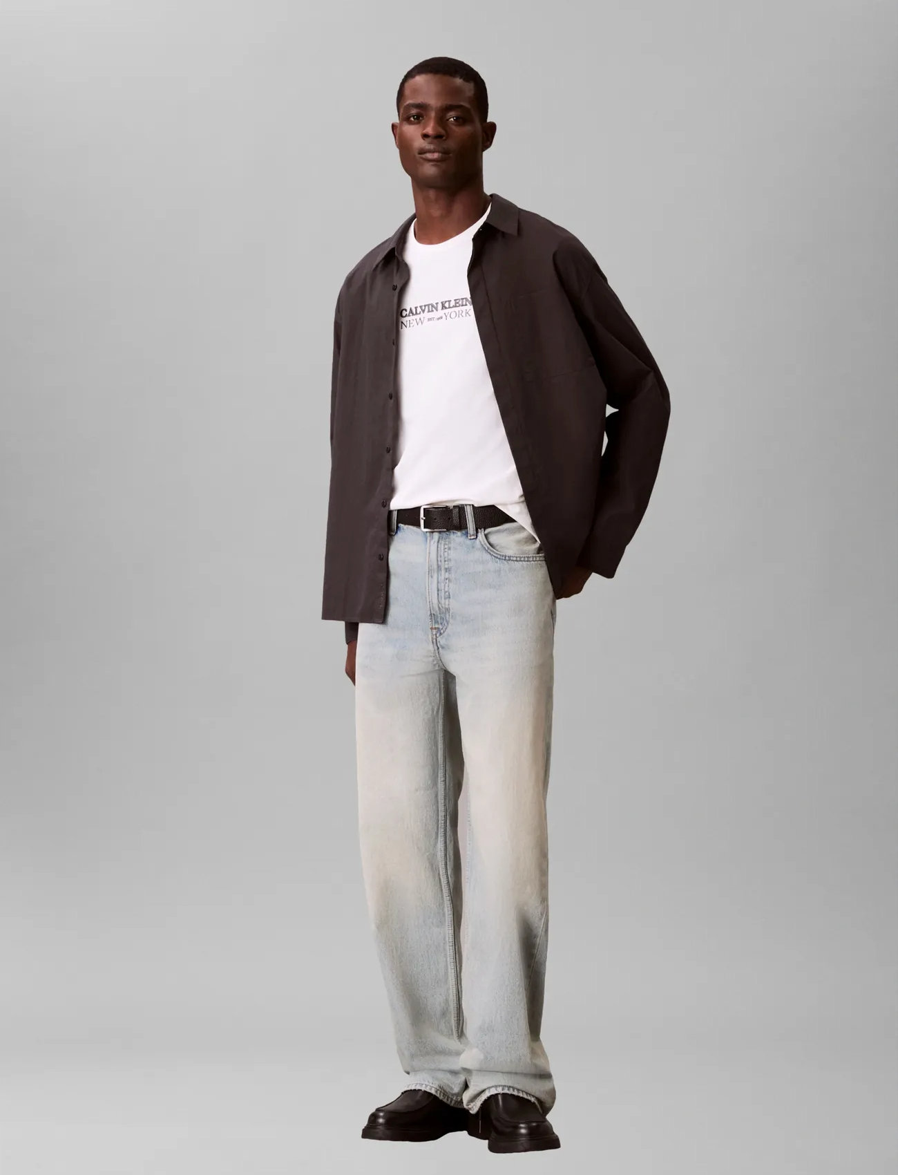 Calvin Klein Ss 20S Whsl Sp Cklein Ny Graphic, XL, White, T-Shirts > Kortærmede, Herre