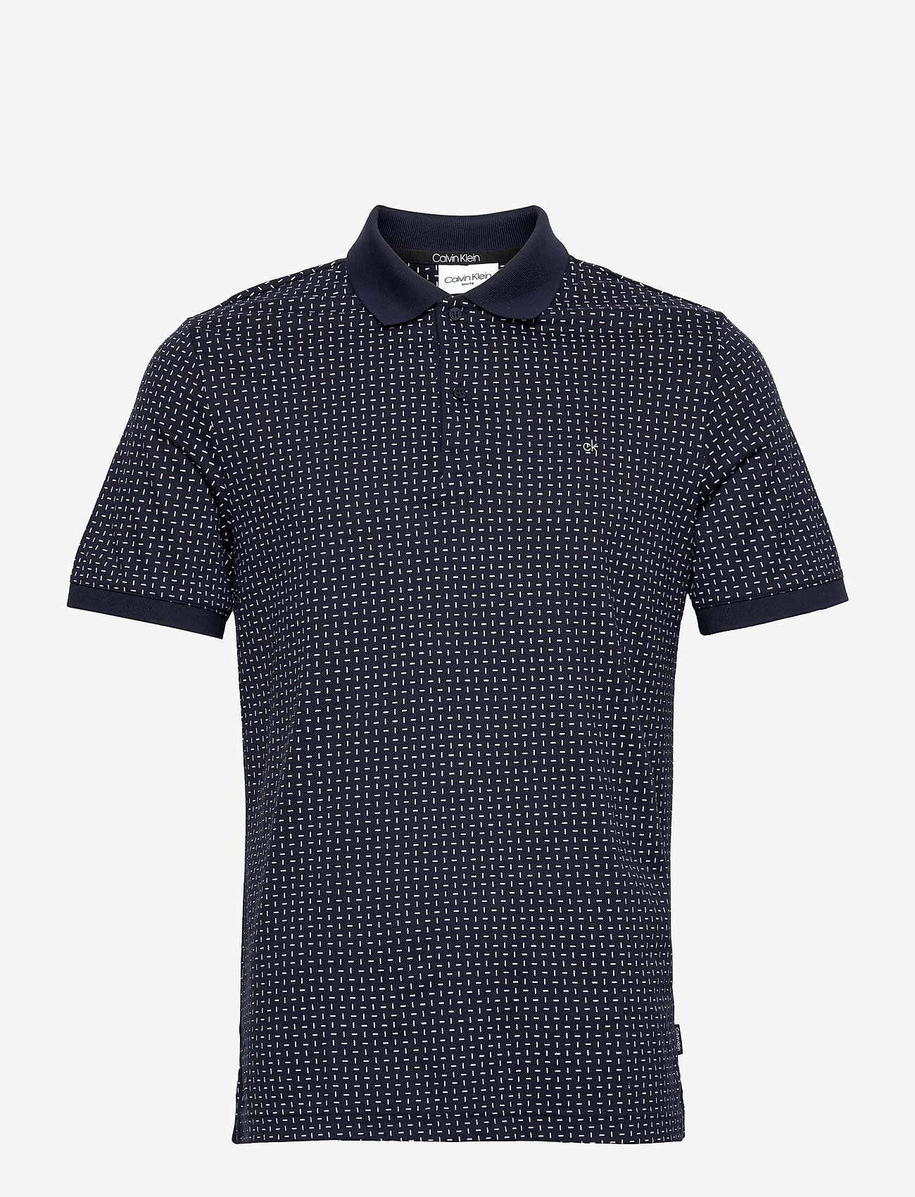 Calvin Klein Micro Print Slim Polo - Short-sleeved polos | Boozt.com