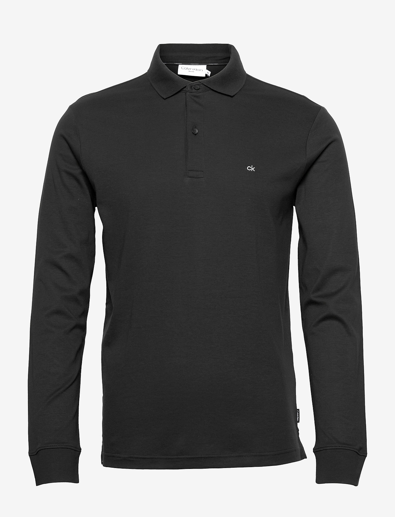 Calvin Klein, Liquid Touch Long Sleeve Polo Shirt, Black
