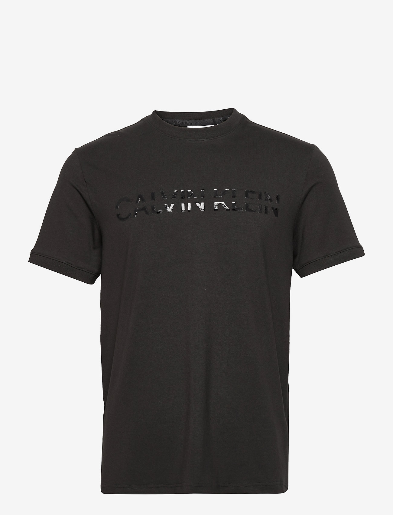 calvin klein split logo t shirt