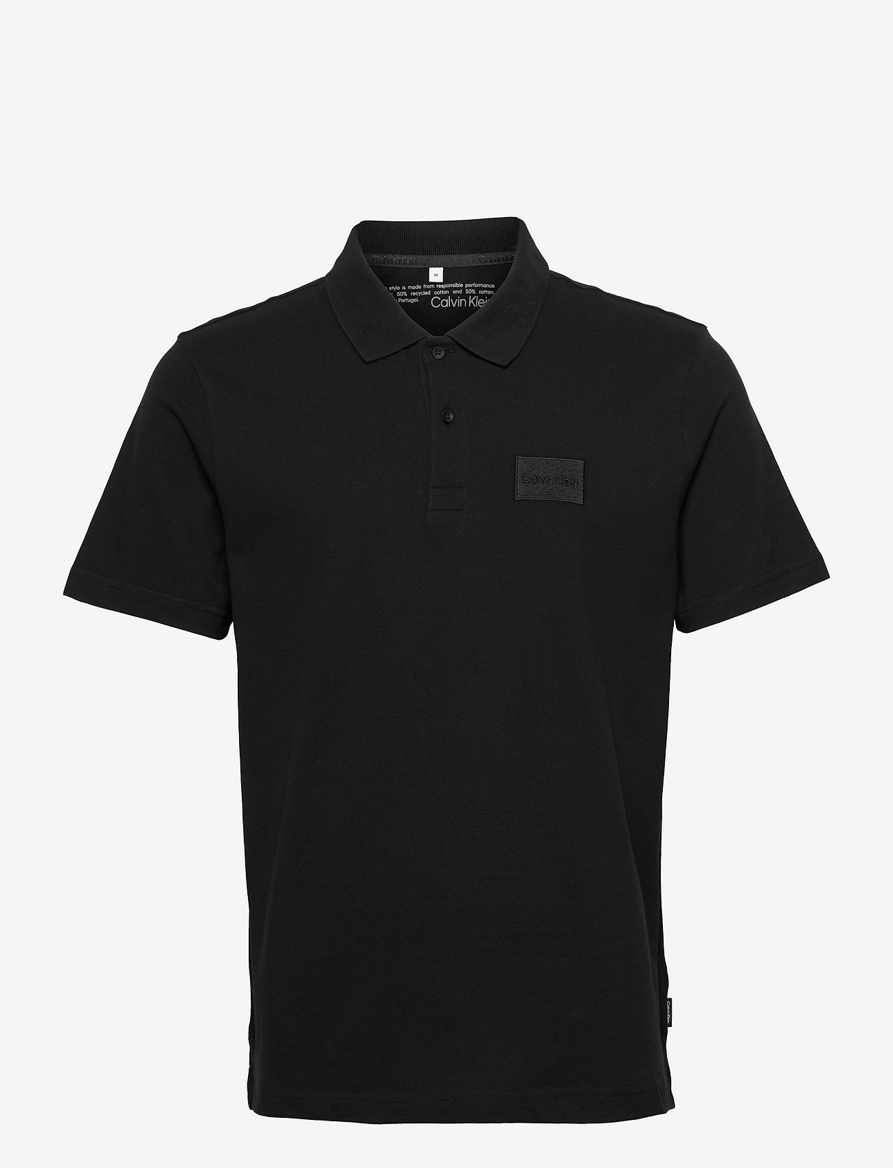 calvin klein black polo shirt