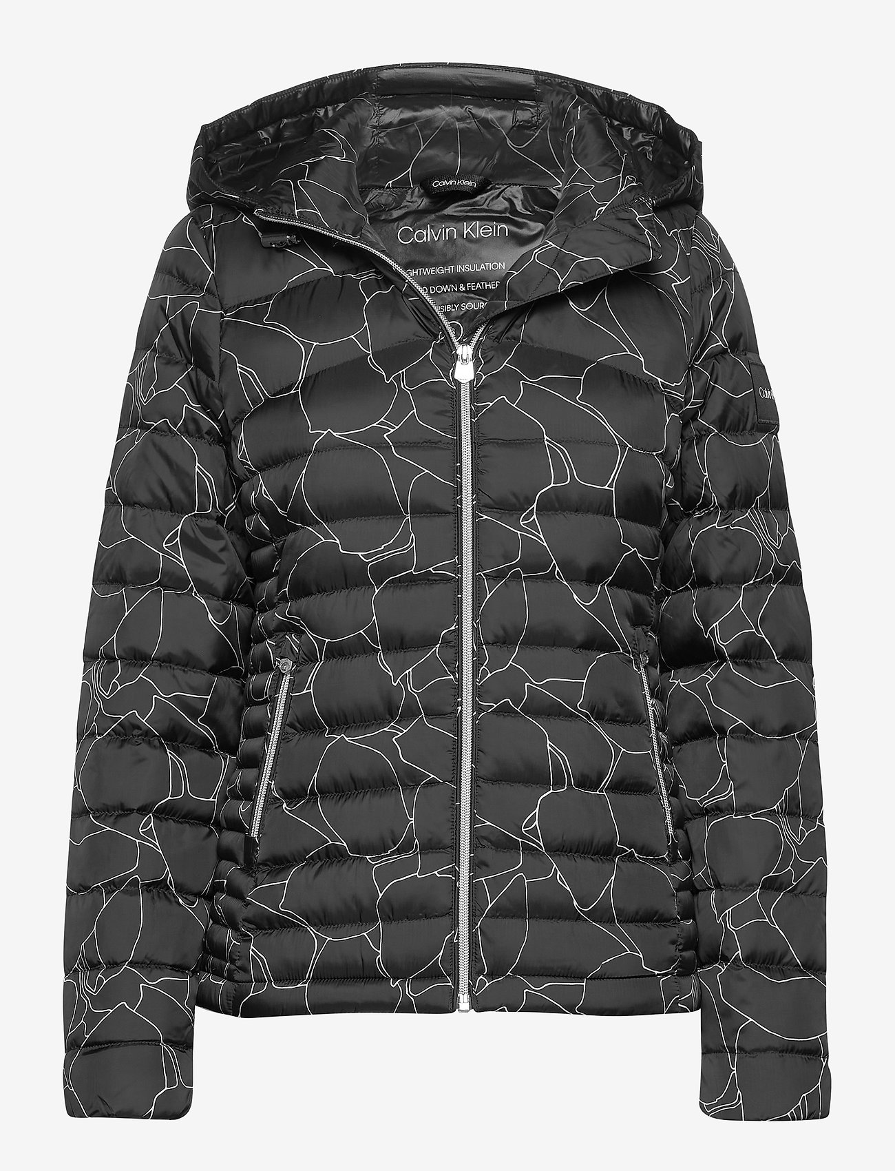 calvin klein essential insulated hooded coat