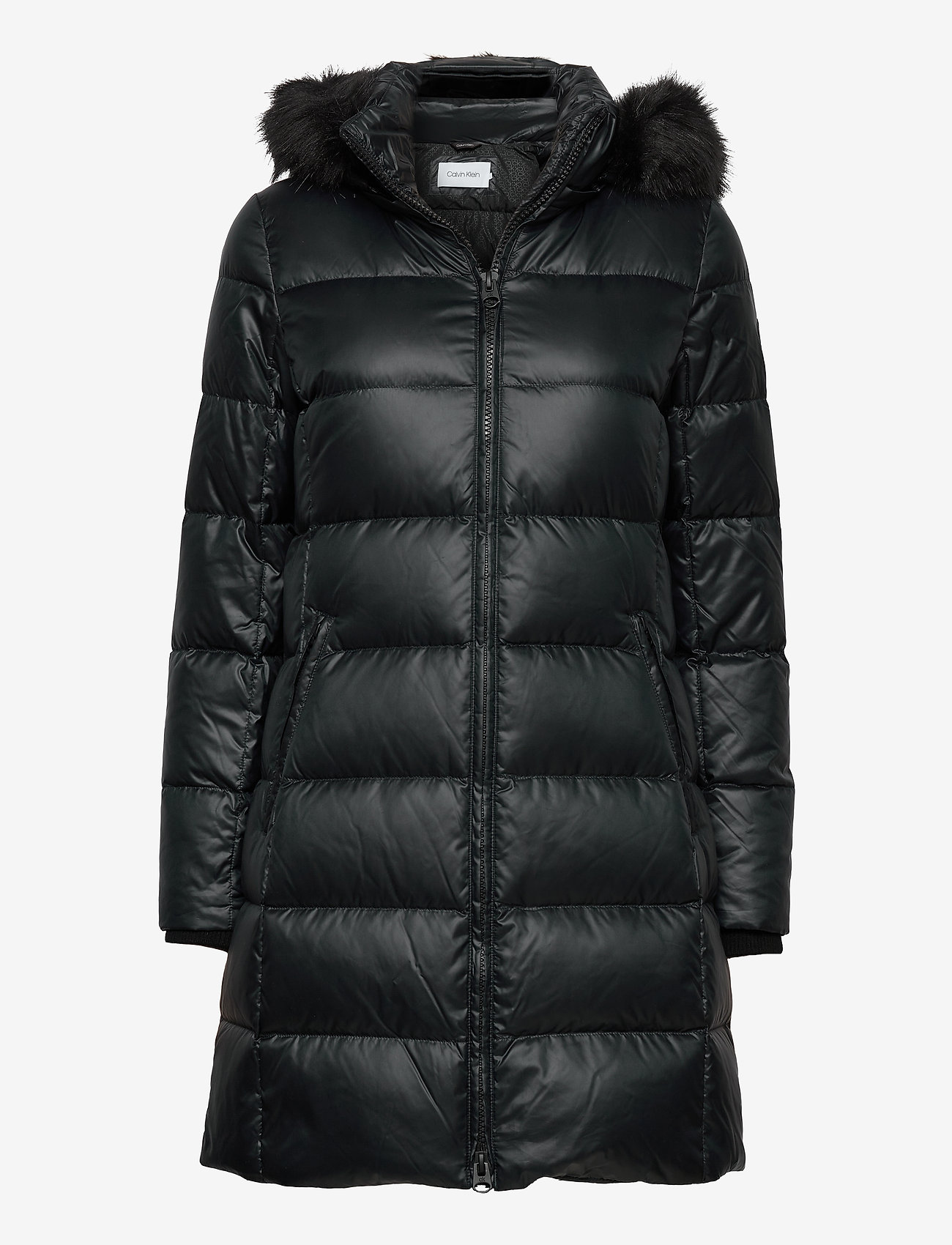 calvin klein bubble coat black