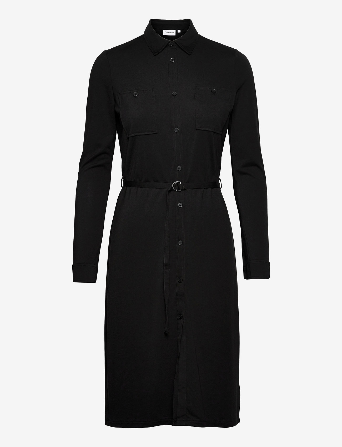 calvin klein shirt dress black