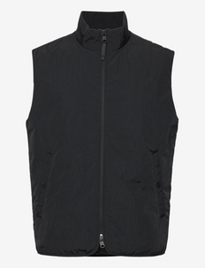 CRINKLE NYLON VEST - spring jackets - ck black