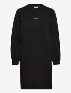 MICRO LOGO SEAM DRESS - sweatshirtkjoler - ck black