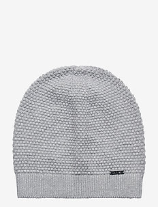 TRIPLE KNIT BEANIE, - LIGHT GREY HEATHER