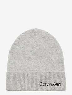 BOILED WOOL BEANIE W - LIGHT GREY HEATHER