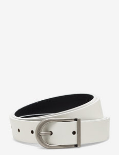 ROUNDED PIN BUCKLE BELT 25MM - riemen - bright white